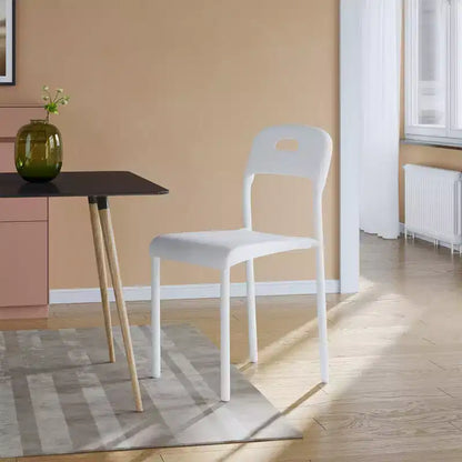 Plastic Stackable Dining Chairs with Metal Legs for Conference Room Office Dining Table, Easy Assembly, Stain-Resistant, Indoor & Outdoor Use