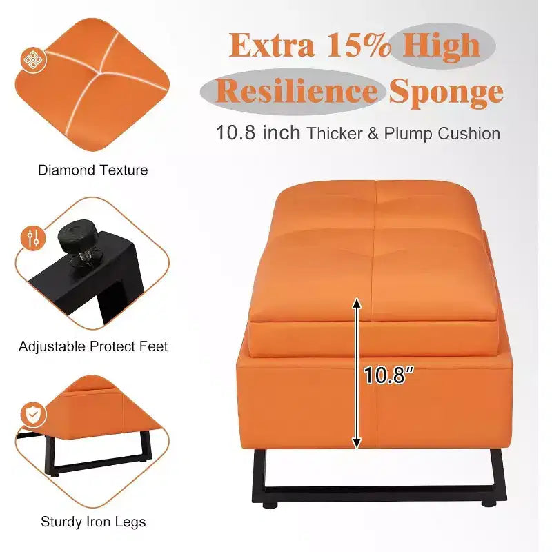 Kinsuite Reception Chairs Entryway Bench - Waiting Room Chair with PU Leather