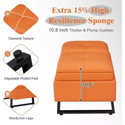 Kinsuite Reception Chairs Entryway Bench - Waiting Room Chair with PU Leather