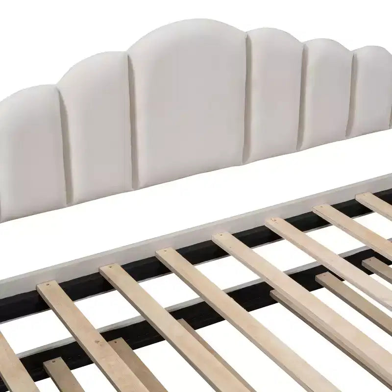 Lit de repos gigogne simple Bellemave pour adultes, enfants, filles, adolescents, lits de repos gigognes pour salon, velours, beige