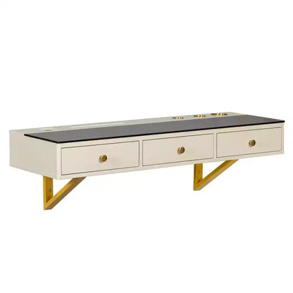 Okak Coiffeuse flottante moderne avec tiroirs, table murale multifonctionnelle pour chambre à coucher, salle de bain