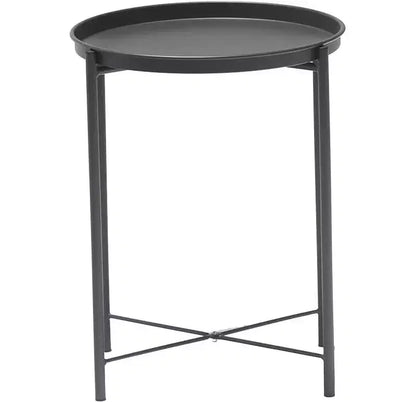 HomeStock Table d'appoint carrée en acier à plateau de 45 po de hauteur de couleur blanche - 1 pièce