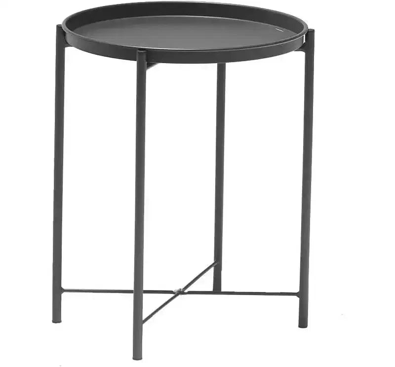 HomeStock Table d'appoint carrée en acier à plateau de 45 po de hauteur de couleur blanche - 1 pièce
