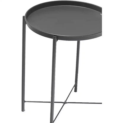 HomeStock Table d'appoint carrée en acier à plateau de 45 po de hauteur de couleur blanche - 1 pièce