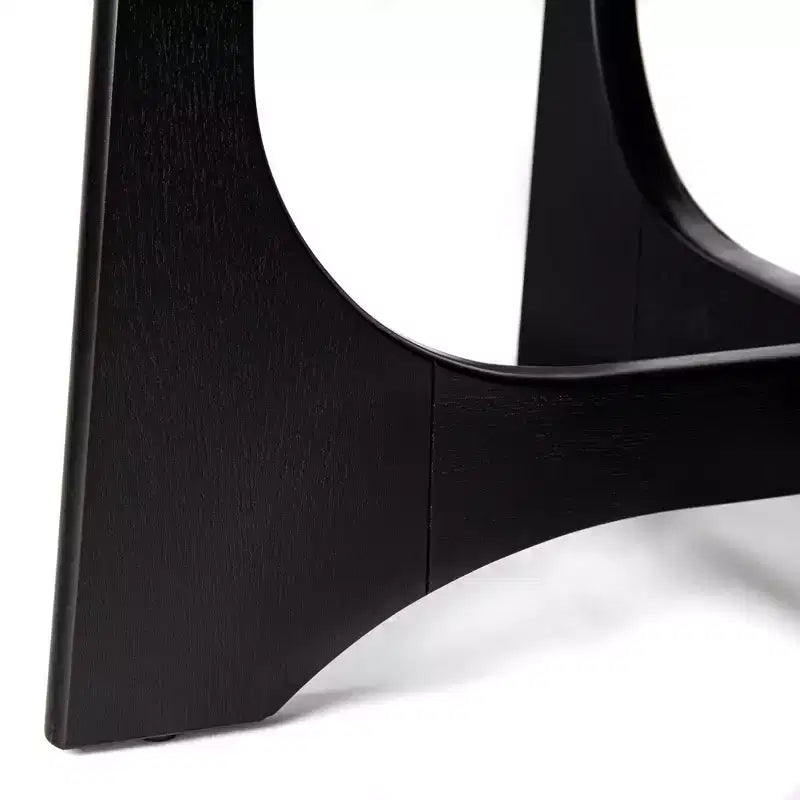 Table basse ronde Homy Casa avec base sculpturale pour salon ou lounge, Noir