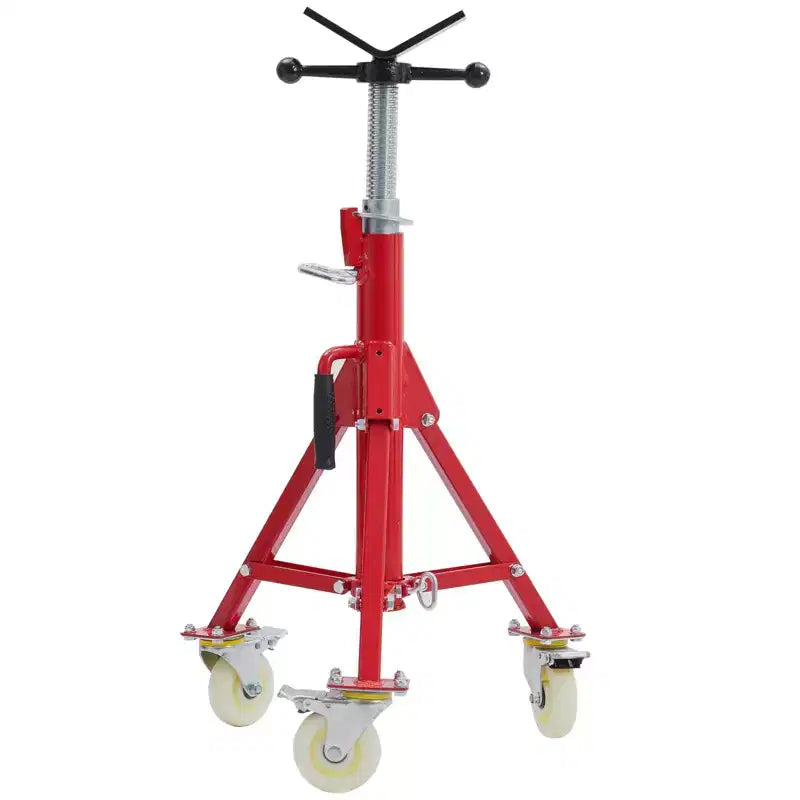 Pipe Stand, Pipe Jack Stand with Casters 28-52 Inch Adjustable Height V Head Folding Pipe Stands
