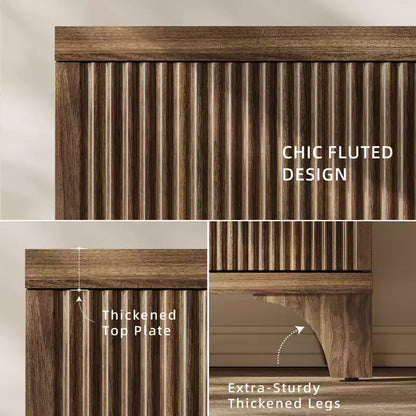 Meuble de rangement moderne SUGIFT avec étagères réglables, cadre en bois durable, base surélevée et rangement polyvalent pour la maison