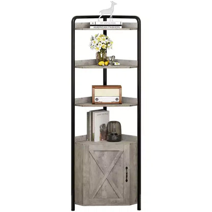 Corner Cabinet Shelf Organizer, 5-Tier Storage Shelf for Living Room and Kitchen