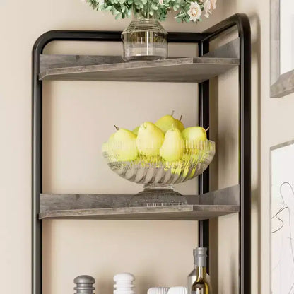 Corner Cabinet Shelf Organizer, 5-Tier Storage Shelf for Living Room and Kitchen
