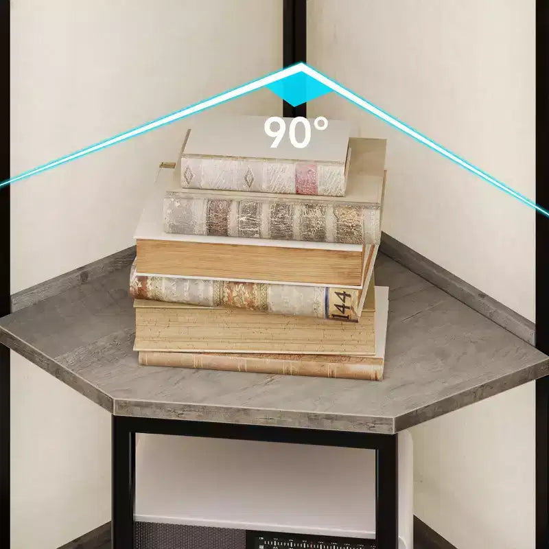 Corner Cabinet Shelf Organizer, 5-Tier Storage Shelf for Living Room and Kitchen