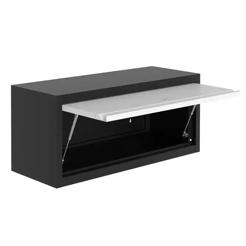 Wall Mounted Storage Cabinet with Doors, Floating Metal Cabinet for Garage, Kitchen, and Workshop Organization