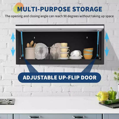 Armoire de rangement murale avec portes, meuble flottant en métal pour l'organisation du garage, de la cuisine et de l'atelier