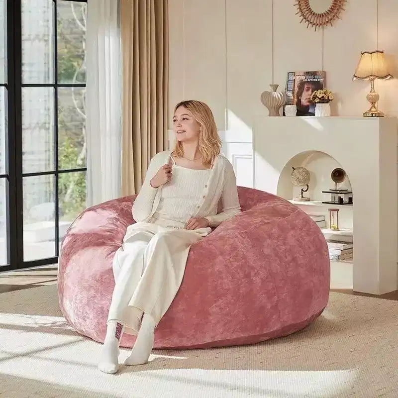 Pouf GDFStudio Felix moderne en flanelle
