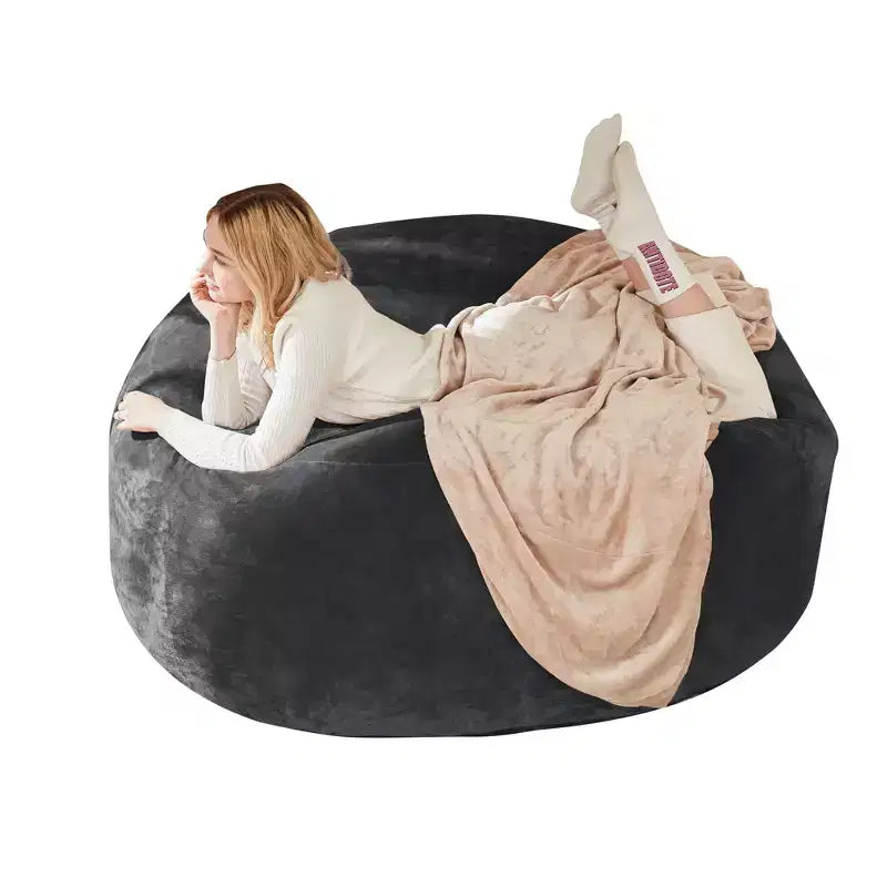 Pouf GDFStudio Felix moderne en flanelle