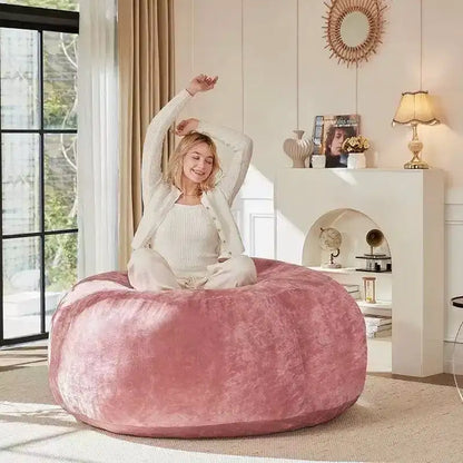 Pouf GDFStudio Felix moderne en flanelle