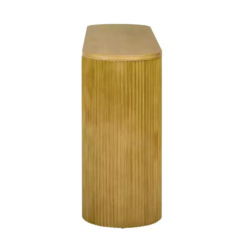 Homy Casa Table Console Moderne Nervurée avec 2 Tiroirs Table d'Entrée ou Coiffeuse Élégante