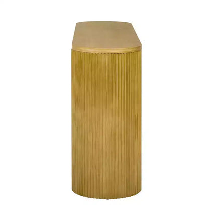 Homy Casa Table Console Moderne Nervurée avec 2 Tiroirs Table d'Entrée ou Coiffeuse Élégante