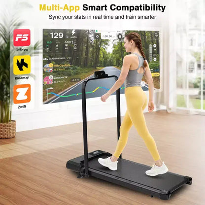 Redliro 2 in 1 Walking Pad Treadmill with Incline, Under Desk Treadmill with LED Display & APP for Home Office