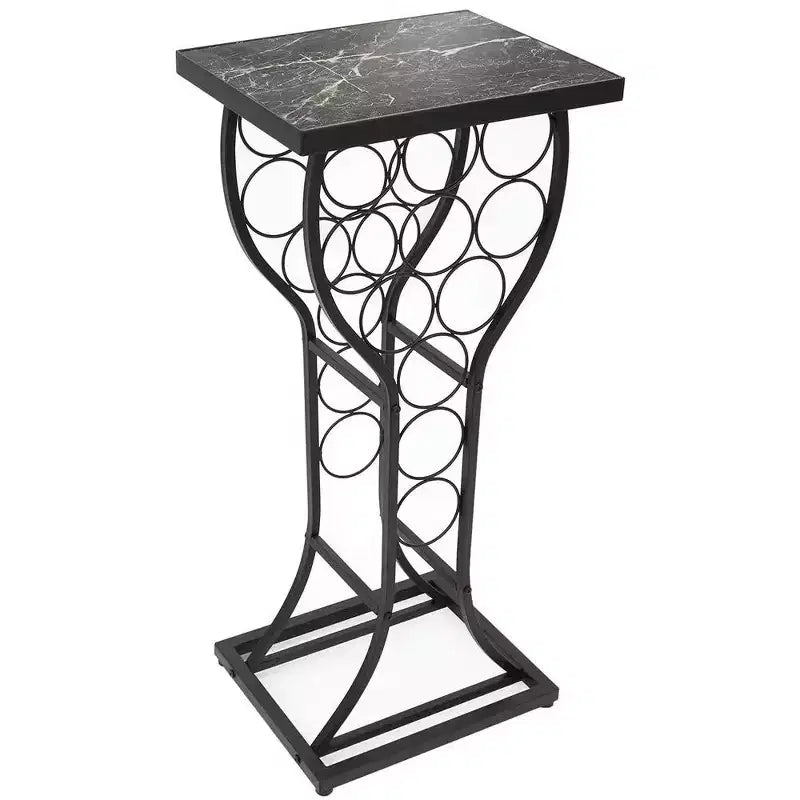 Table console porte-bouteilles de vin en marbre Sorbus 11 bouteilles
