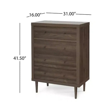 COMMODE NORDIQUE À 4 TIROIRS