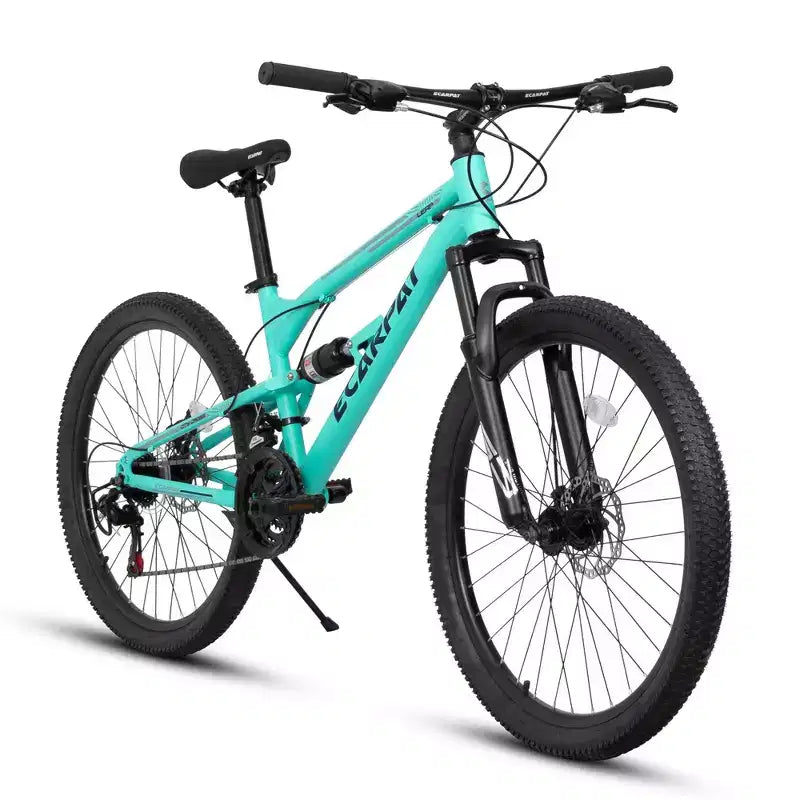 VTT Whisen 26 pouces unisexe avec cadre en acier, fourche et amortisseur, 21 vitesses