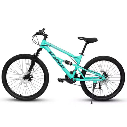 VTT Whisen 26 pouces unisexe avec cadre en acier, fourche et amortisseur, 21 vitesses