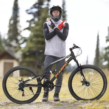 Whisen 26 Inch Steel Frame Shock Fork Plus Shock Absorber 21-speed Unisex Mountain Bike