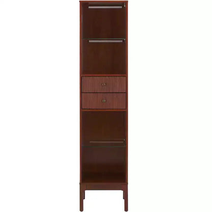 Clairville Curio Bookcase/Display Shelf - Walnut - SEI