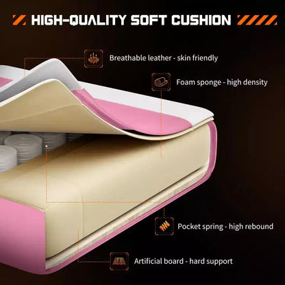 Okak Ergonomic Gaming Chair with Footrest and Lumbar Support, Computer Chair with Headrest and Armrest, Rolling Chair for Study, Office