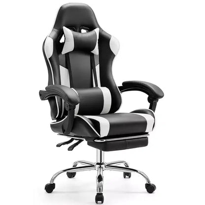 Okak Ergonomic Gaming Chair with Footrest and Lumbar Support, Computer Chair with Headrest and Armrest, Rolling Chair for Study, Office