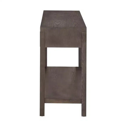 Wood Console Table with Storage, Modern Entryway Table with Striped Design for Living Room and Study