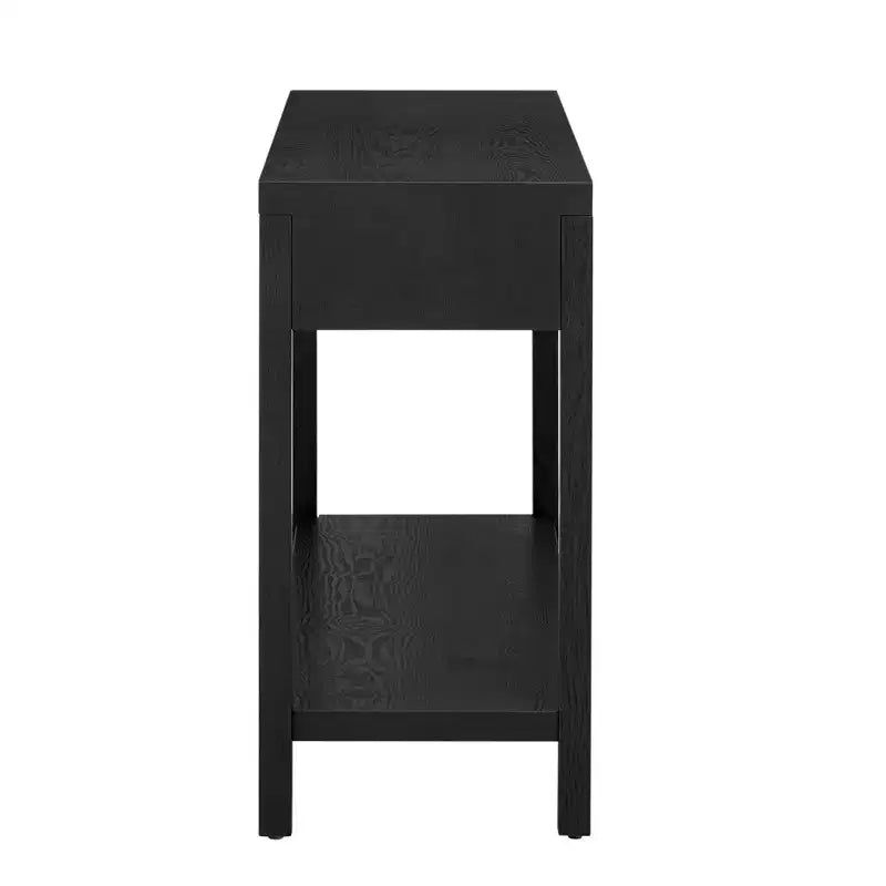 Wood Console Table with Storage, Modern Entryway Table with Striped Design for Living Room and Study