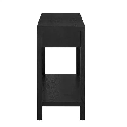 Wood Console Table with Storage, Modern Entryway Table with Striped Design for Living Room and Study