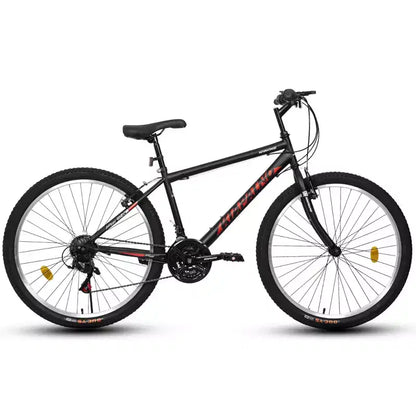 VTT Okak 24 pouces avec cadre en acier au carbone, vélo pour enfants à 21 vitesses avec double frein en V et selle ergonomique, vélo pour les trajets quotidiens et les voyages