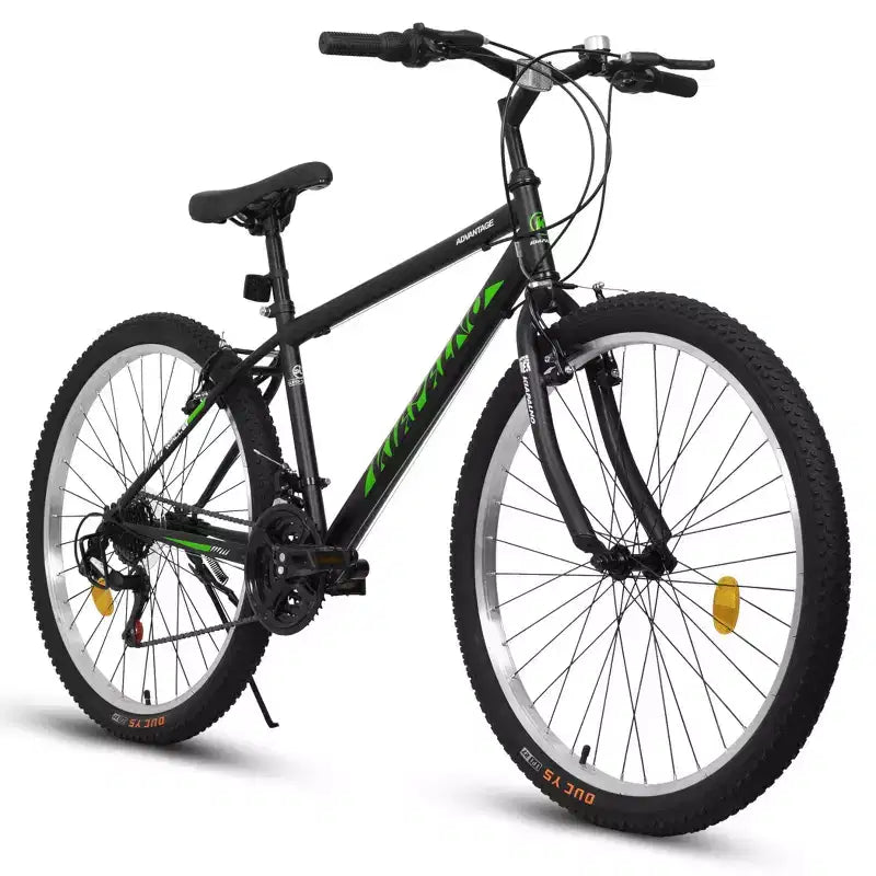 Okak 24IN Carbon Steel Frame Mountain Bike, 21-Speed Kids Bike with Dual V-Brake and Ergonomic Saddle, Bicycle for Commuting, Travel
