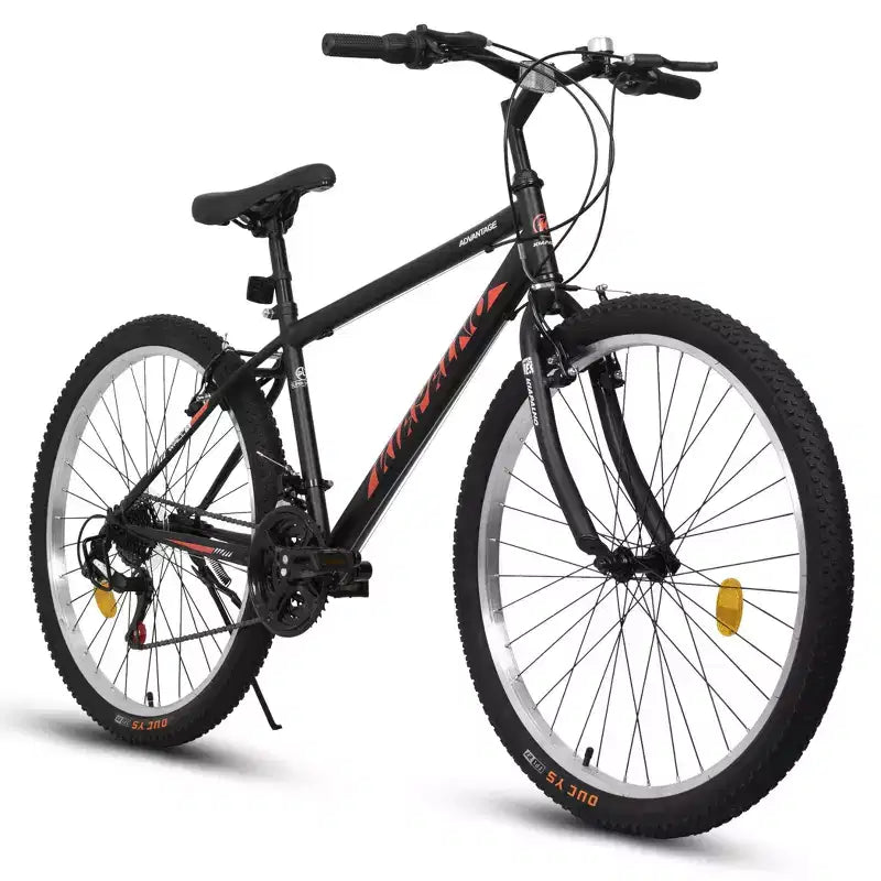 VTT Okak 24 pouces avec cadre en acier au carbone, vélo pour enfants à 21 vitesses avec double frein en V et selle ergonomique, vélo pour les trajets quotidiens et les voyages