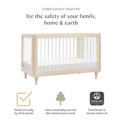 Lit de bébé convertible 3-en-1 Babyletto Lolly avec kit de conversion pour lit de tout-petit
