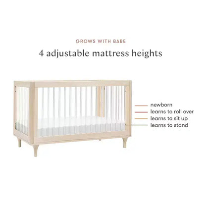 Lit de bébé convertible 3-en-1 Babyletto Lolly avec kit de conversion pour lit de tout-petit