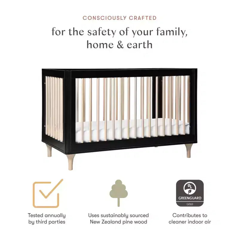 Lit de bébé convertible 3-en-1 Babyletto Lolly avec kit de conversion pour lit de tout-petit