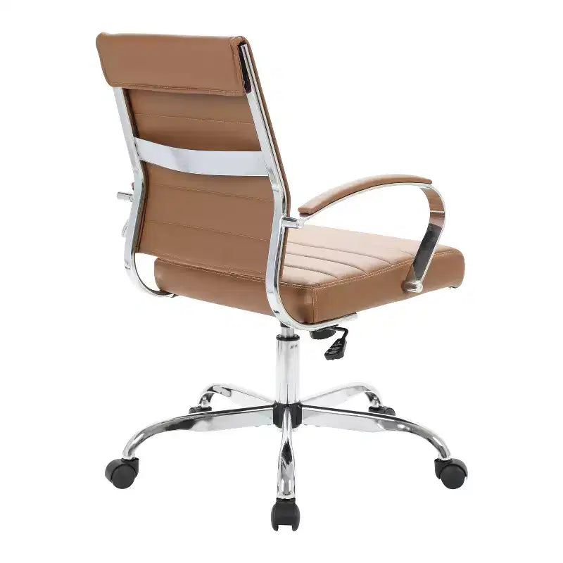 HomeStock 35 in.H Adjustable Height Black Cushion Seat Material with Casters/Wheels Office Chairs