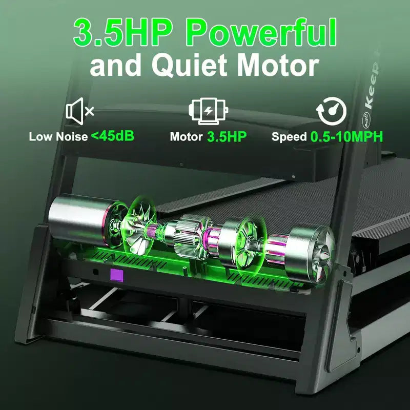 3.5HP Foldable Electric Treadmill for Home with Auto Incline, Shock Absorption, Pulse Sensor, Bluetooth Speaker & FITSHOW App