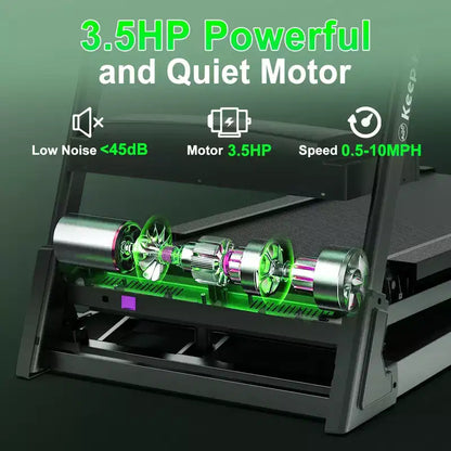 3.5HP Foldable Electric Treadmill for Home with Auto Incline, Shock Absorption, Pulse Sensor, Bluetooth Speaker & FITSHOW App