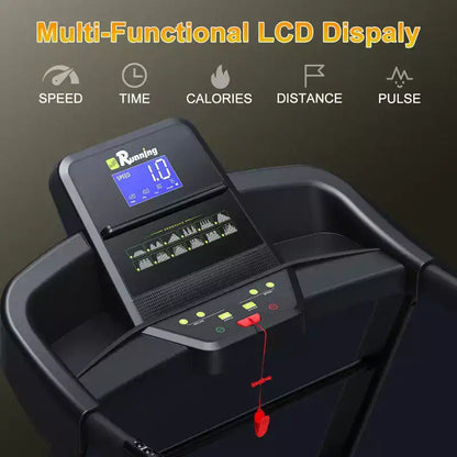3.5HP Foldable Electric Treadmill for Home with Auto Incline, Shock Absorption, Pulse Sensor, Bluetooth Speaker & FITSHOW App