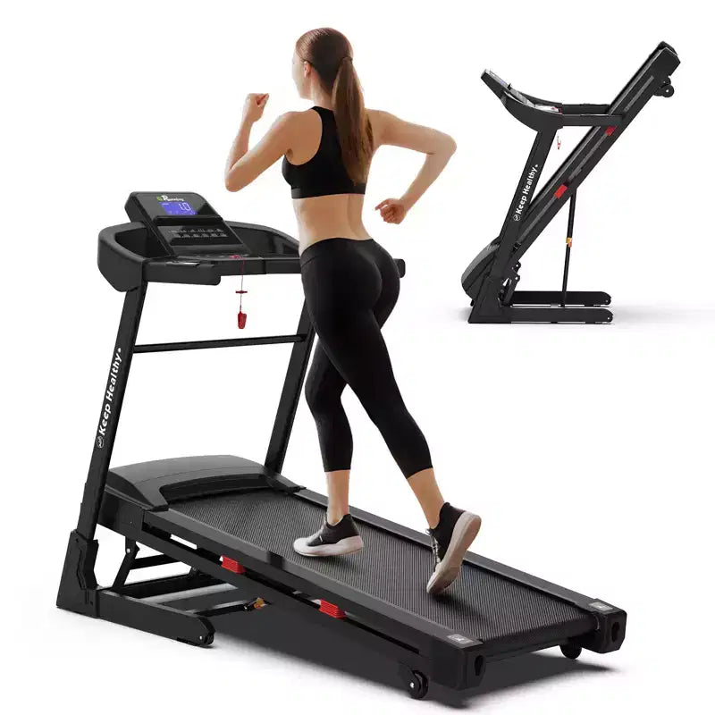 3.5HP Foldable Electric Treadmill for Home with Auto Incline, Shock Absorption, Pulse Sensor, Bluetooth Speaker & FITSHOW App