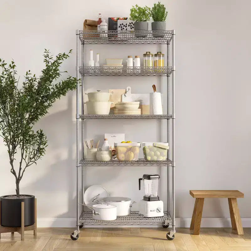 Étagère en fil d'acier NSF UltraDurable à 5 niveaux Seville Classics, 91 cm l x 61 cm P x 190,5 cm H