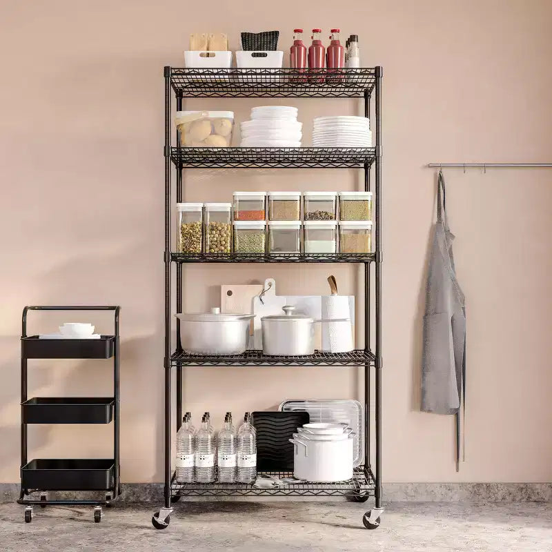 Étagère en fil d'acier NSF UltraDurable à 5 niveaux Seville Classics, 91 cm l x 61 cm P x 190,5 cm H