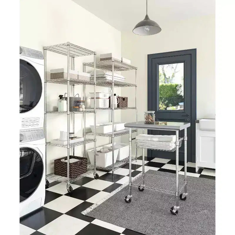 Étagère en fil d'acier NSF UltraDurable à 5 niveaux Seville Classics, 91 cm l x 61 cm P x 190,5 cm H
