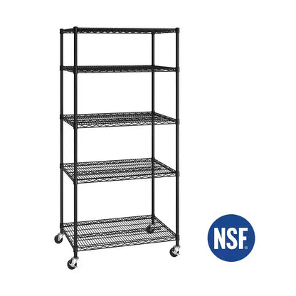 Étagère en fil d'acier NSF UltraDurable à 5 niveaux Seville Classics, 91 cm l x 61 cm P x 190,5 cm H