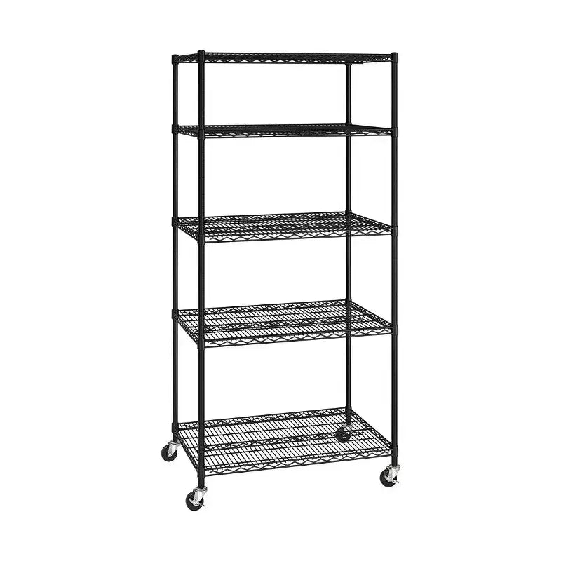 Seville Classics UltraDurable 5-Tier NSF Steel Wire Shelving Unit, 36 W x 24 D x 75 H