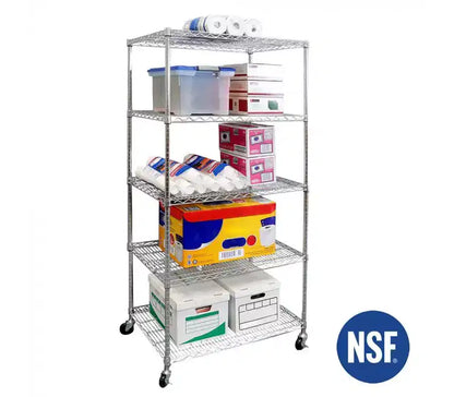 Étagère en fil d'acier NSF UltraDurable à 5 niveaux Seville Classics, 91 cm l x 61 cm P x 190,5 cm H